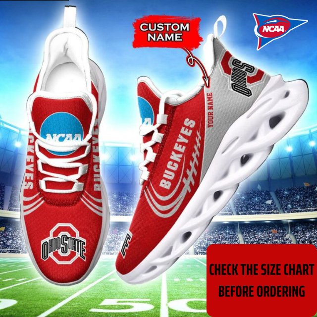 FLASH SALE - NEW CUSTOMIZED NCAA FBS05 OSB OHIO STATE BUCKEYES CLUNKY SNEAKERS