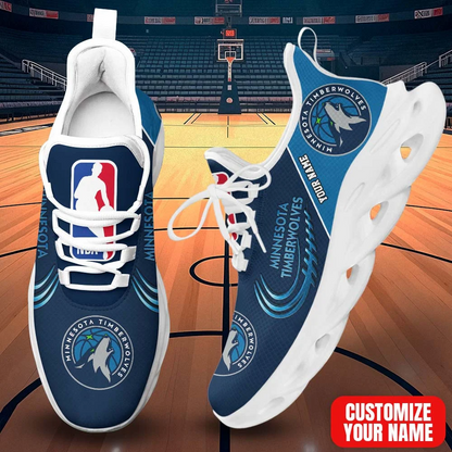 FINAL SALE - NEW CUSTOMIZED NBA05 MTW MINNESOTA TIMBERWOLVES PREMIUM CLUNKY SNEAKERS
