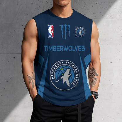 FINAL SALE - NEW CUSTOMIZED NBA05 MTW MINNESOTA TIMBERWOLVES MEN'S GYM SHIRT