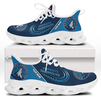 FINAL SALE - NEW CUSTOMIZED NBA05 MTW MINNESOTA TIMBERWOLVES PREMIUM CLUNKY SNEAKERS