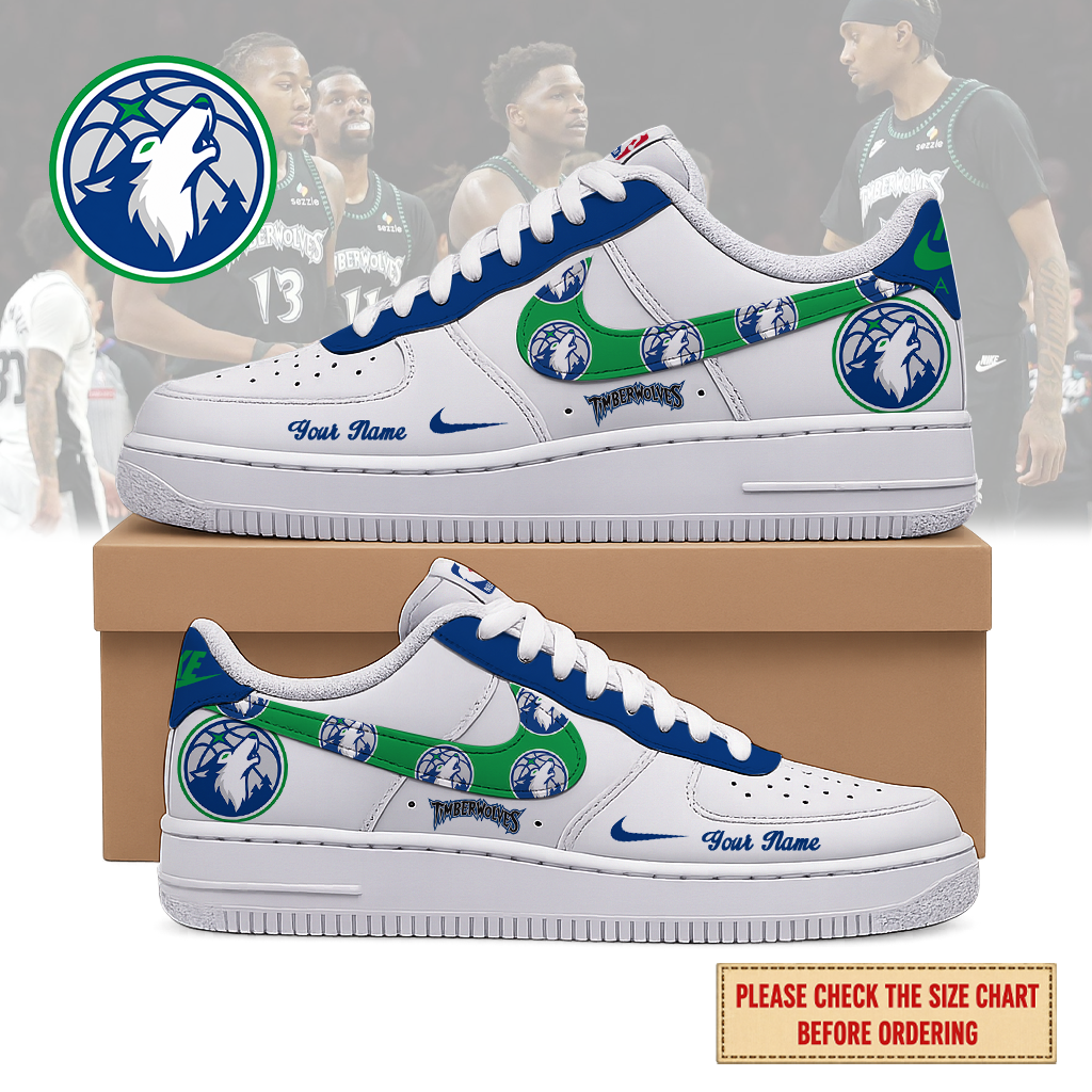 EXCLUSIVE EDITION - NEW CUSTOMIZED NBA05 MTW MINNESOTA TIMBERWOLVES AF1 SNEAKERS