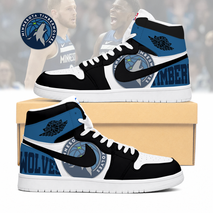 FINAL SALE - NEW CUSTOMIZED NBA05 MTW MINNESOTA TIMBERWOLVES AIR JORDAN SNEAKERS