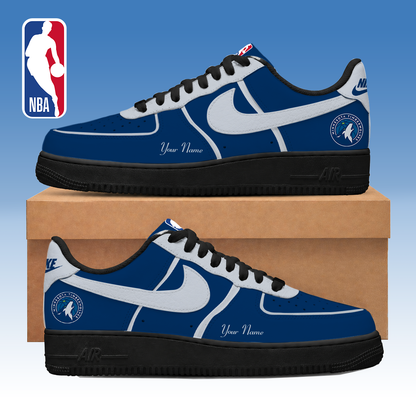 FINAL SALE - NEW CUSTOMIZED NBA05 MTW MINNESOTA TIMBERWOLVES AF1 SNEAKERS