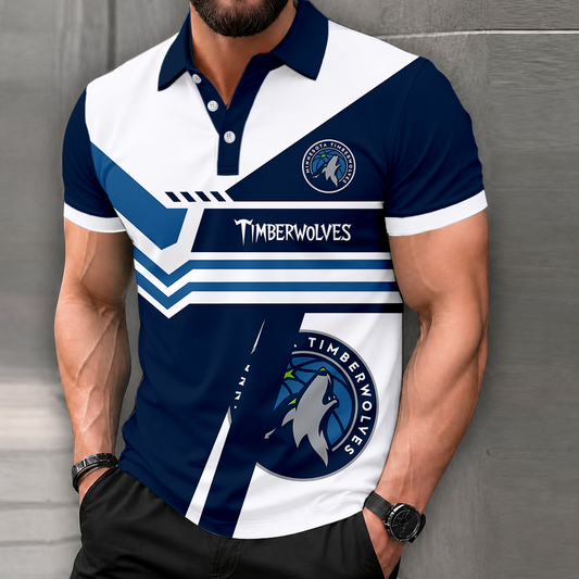 FINAL SALE - NEW CUSTOMIZED NBA05 MTW MINNESOTA TIMBERWOLVES POLO SHIRT, ZIP POLO SHIRT & T-SHIRTS