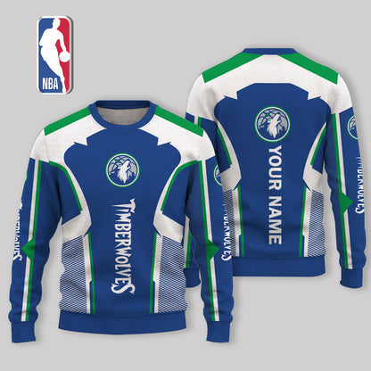 LIMITED EDITION - NEW CUSTOMIZED NBA05 MTW MINNESOTA TIMBERWOLVES UGLY SWEATER