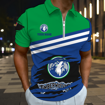 FINAL SALE - NEW CUSTOMIZED NBA05 MTW MINNESOTA TIMBERWOLVES T-SHIRT, POLO SHIRT, ZIP POLO SHIRT, SWEATSHIRT, HOODIE & ZIP HOODIE