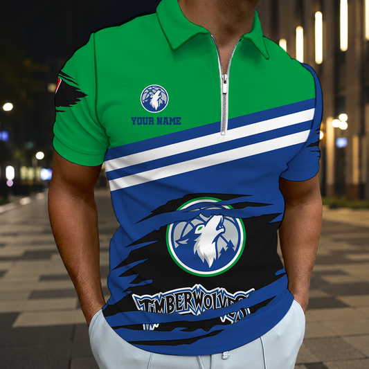 FINAL SALE - NEW CUSTOMIZED NBA05 MTW MINNESOTA TIMBERWOLVES T-SHIRT, POLO SHIRT, ZIP POLO SHIRT, SWEATSHIRT, HOODIE & ZIP HOODIE