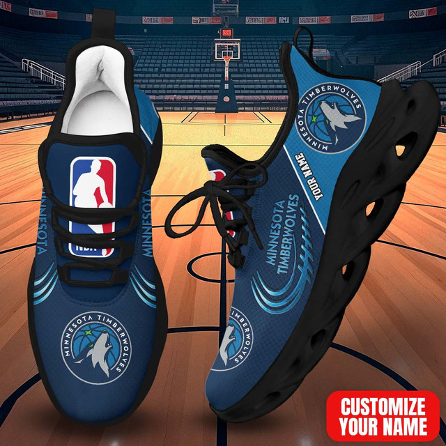 FINAL SALE - NEW CUSTOMIZED NBA05 MTW MINNESOTA TIMBERWOLVES PREMIUM CLUNKY SNEAKERS