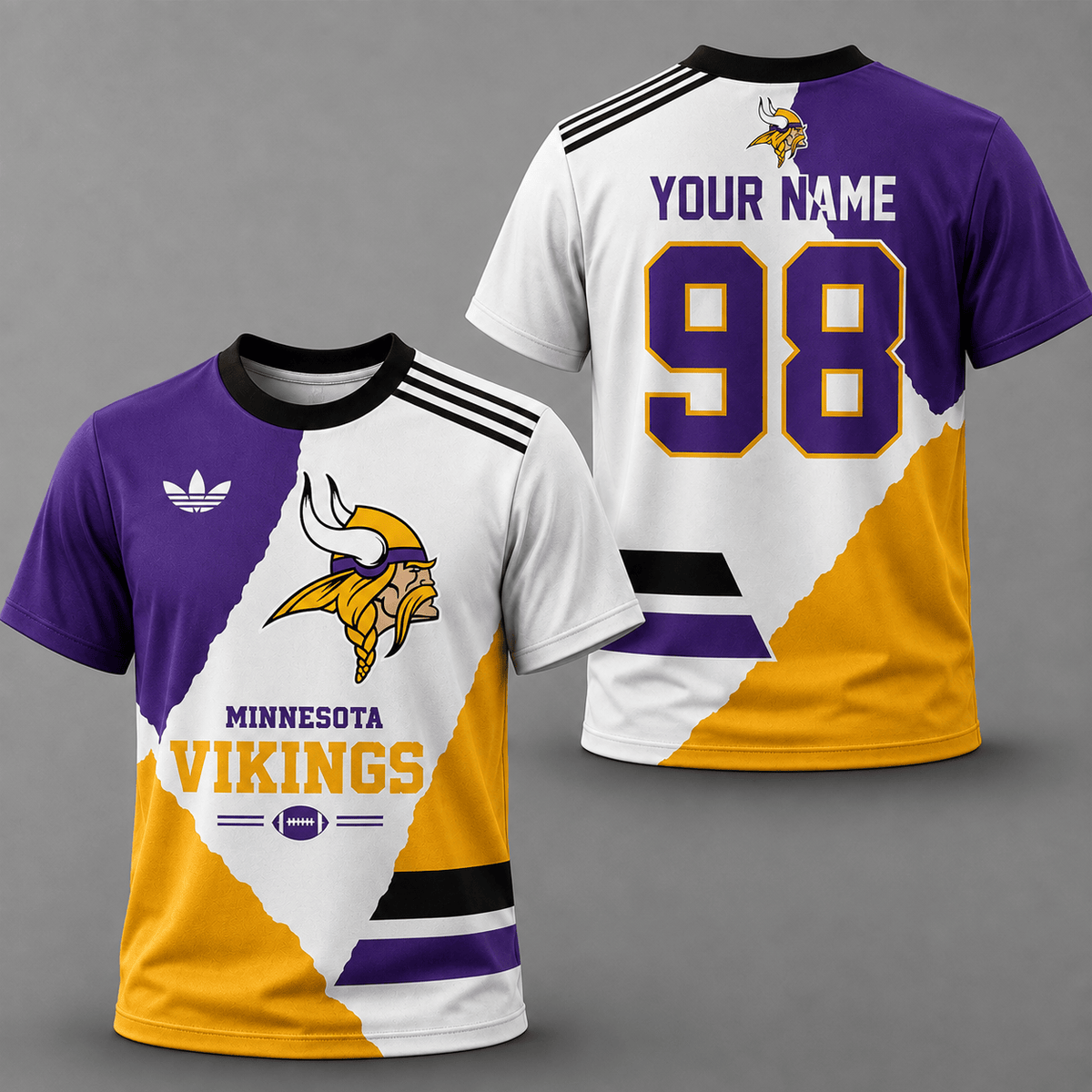 ELITE EDITION - NEW CUSTOMIZED NFL05 MVK MINNESOTA VIKINGS T-SHIRTS, POLO SHIRT & ZIP POLO SHIRT