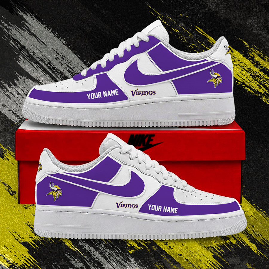 [SPECIAL OFFER] NEW CUSTOMIZED NFL05 MVK MINNESOTA VIKINGS AF1 SHOES