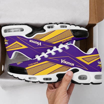FLASH SALE - NEW CUSTOMIZED NFL05 MVK MINNESOTA VIKINGS AIR MAX PLUS SNEAKERS