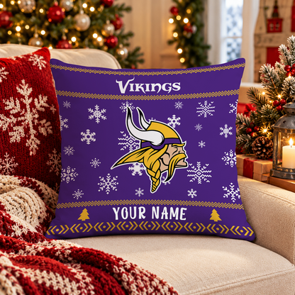 FINAL SALE - NEW PERSONALIZED NFL05 MVK MINNESOTA VIKINGS PILLOW CASE