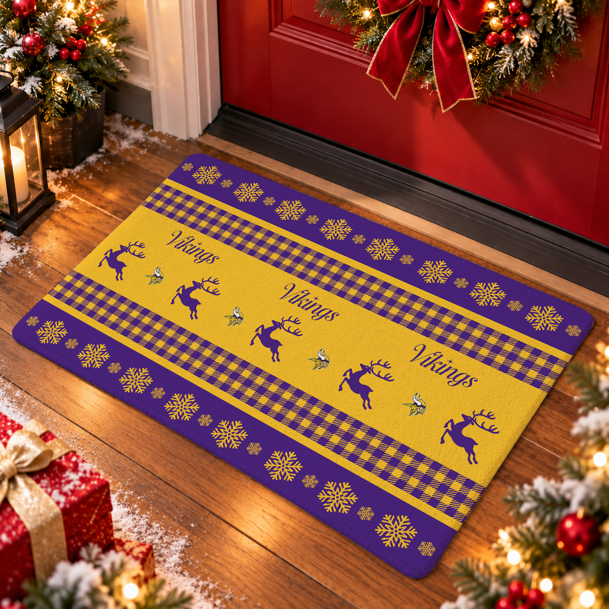 ELITE EDITION - NEW CUSTOMIZED NFL05 MVK MINNESOTA VIKINGS WATER-ABSORBENT FLOOR MAT