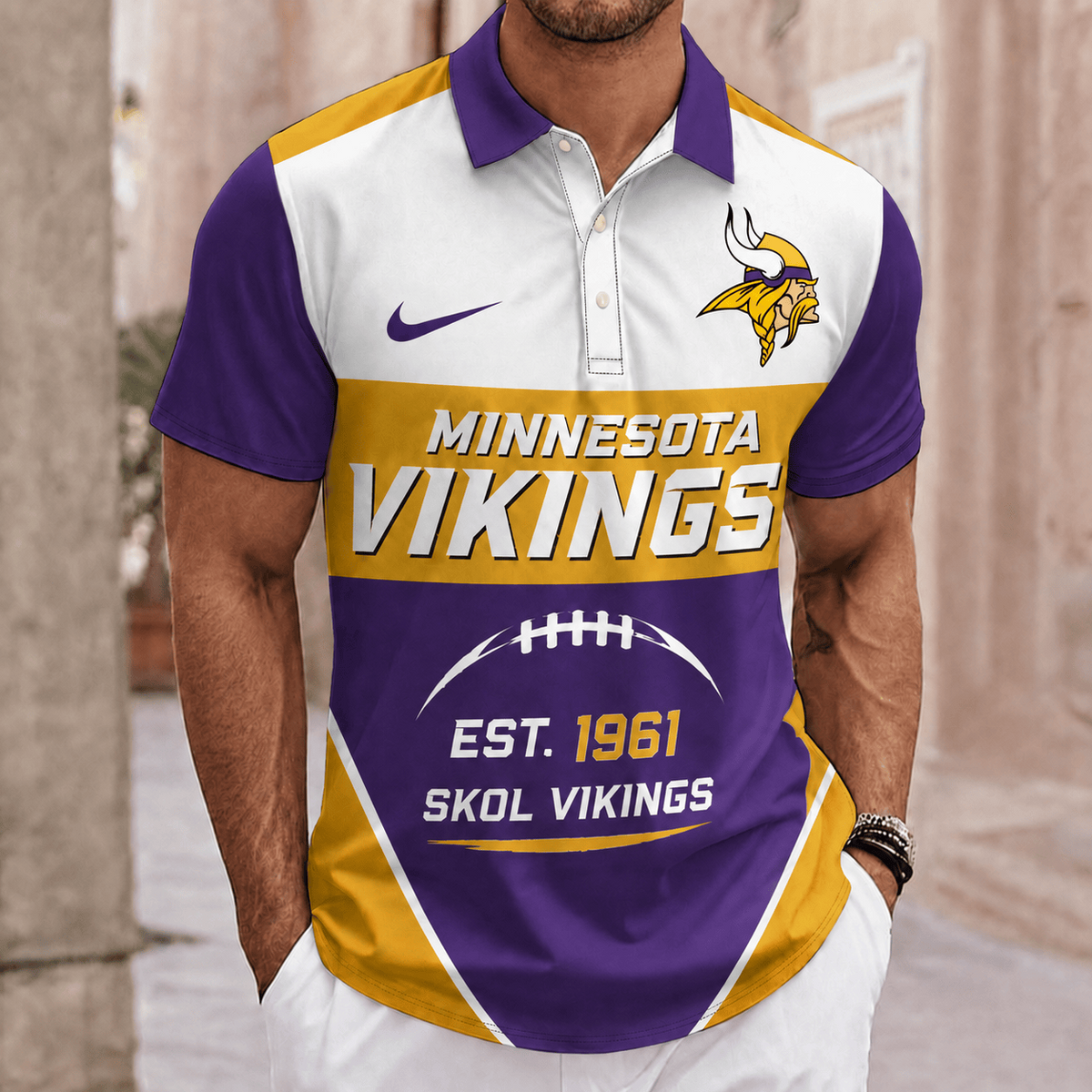 ELITE EDITION - NEW CUSTOMIZED NFL05 MVK MINNESOTA VIKINGS POLO SHIRT, ZIP POLO SHIRT & T-SHIRTS