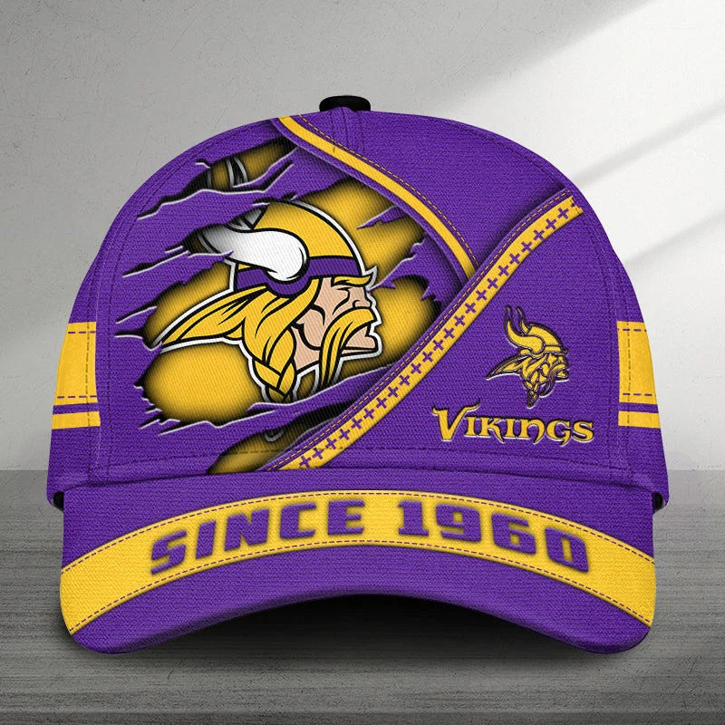 EXCLUSIVE EDITION - NEW CUSTOMIZED NFL05 MVK MINNESOTA VIKINGS CLASSIC CAP
