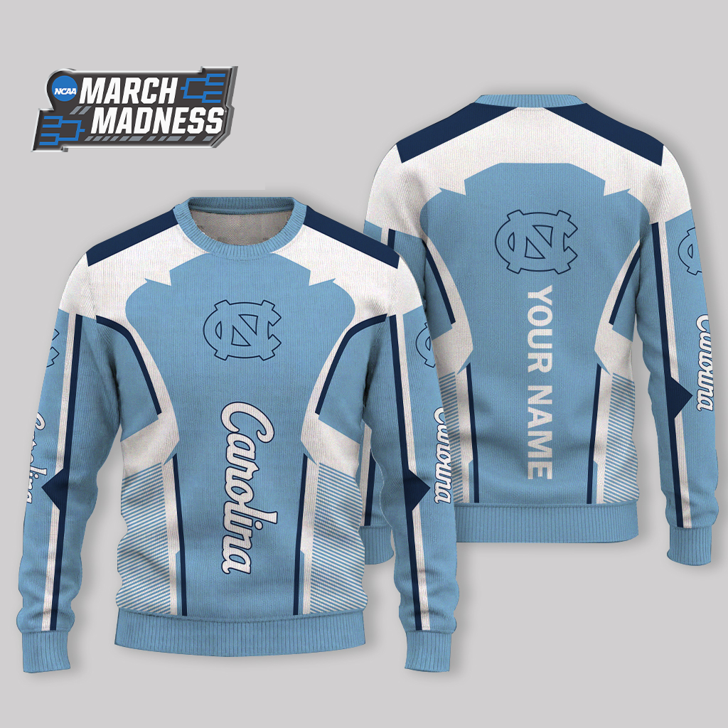 LIMITED EDITION - NEW CUSTOMIZED NCAA MAM05 NTH NORTH CAROLINA TAR HEELS UGLY SWEATER