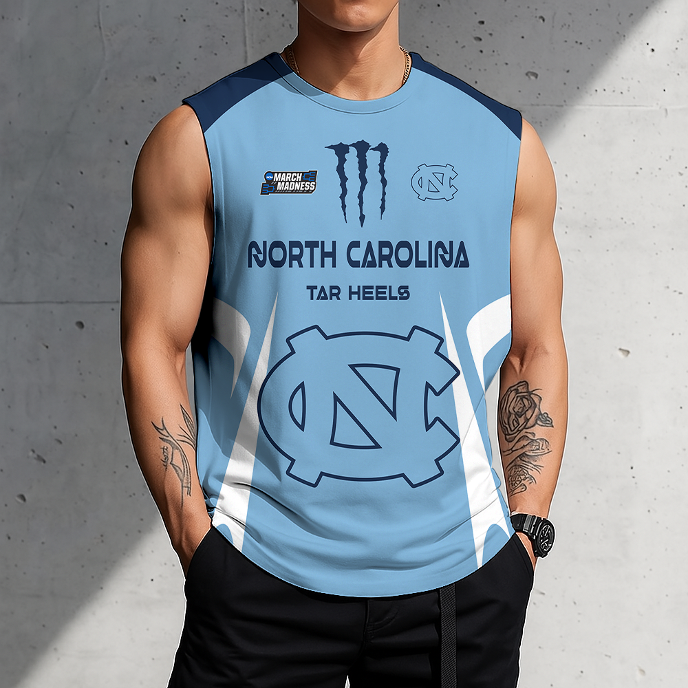 ACTIVE OFFER - NEW CUSTOMIZED | NCAA MAM05 NTH NC TAR HEELS MEN'S GYM SHIRT