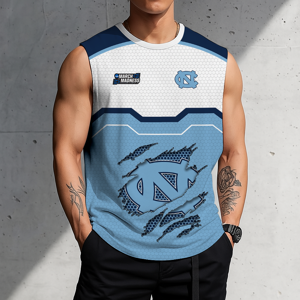 LIMITED EDITION - NEW CUSTOMIZED NCAA MAM05 NTH NORTH CAROLINA TAR HEELS MEN'S GYM SHIRT