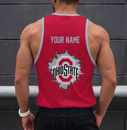 SPECIAL EDITION - NEW CUSTOMIZED NCAA FBS05 OSB OHIO STATE BUCKEYES UNISEX TANK TOP