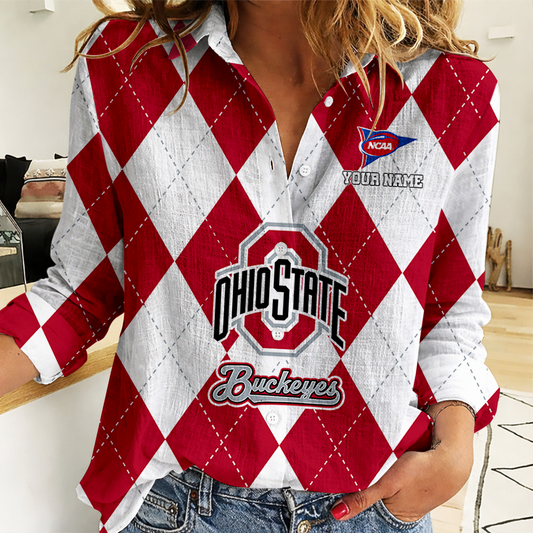 LIMITED DROP - NEW CUSTOMIZED | NCAA FBS05 OSB OS BUCKEYES WOMEN CASUAL SHIRT FOR FAN
