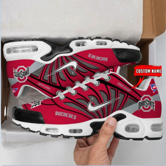 ELITE EDITION - NEW CUSTOMIZED NCAA FBS05 OSB OS BUCKEYES UNISEX AIR MAX PLUS SNEAKERS