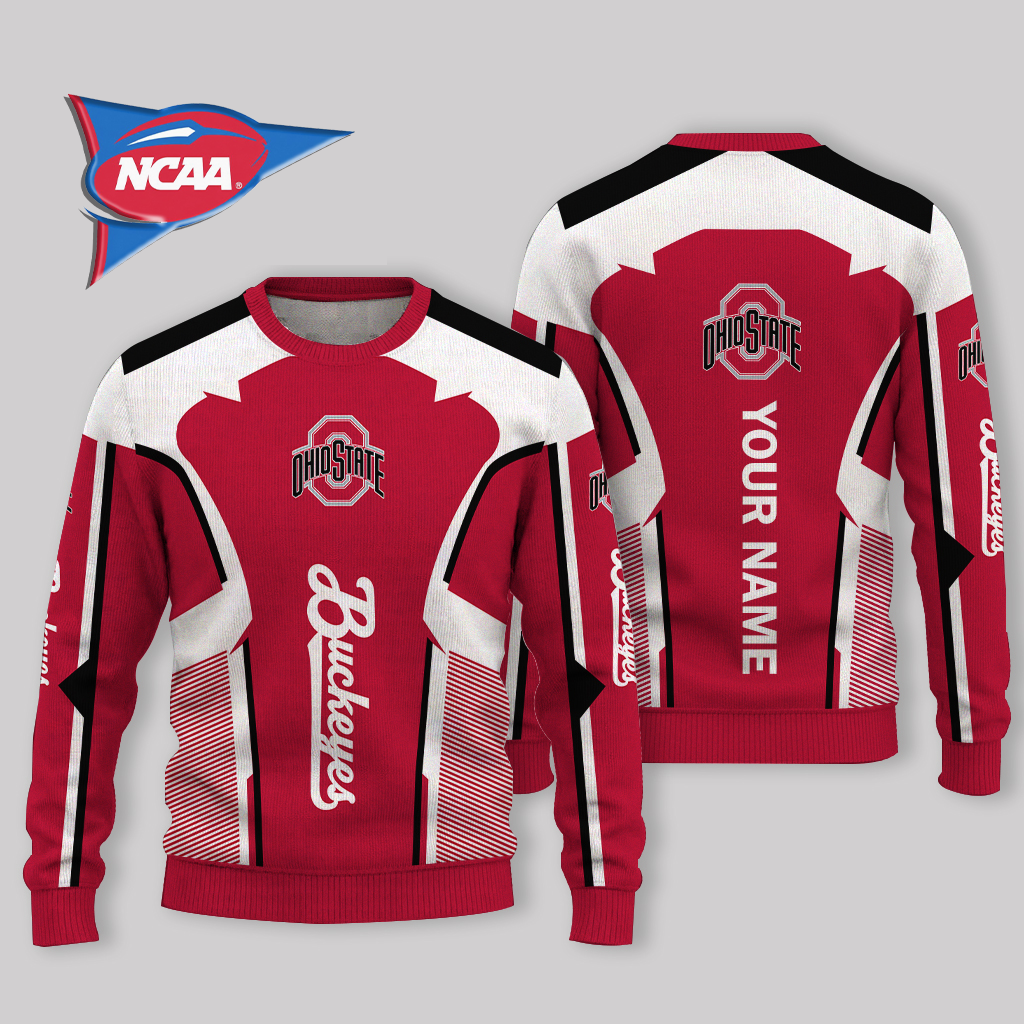 LIMITED EDITION - NEW CUSTOMIZED NCAA FBS05 OSB OHIO STATE BUCKEYES UGLY SWEATER
