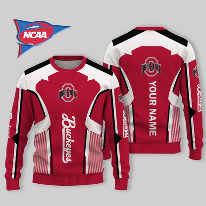 LIMITED EDITION - NEW CUSTOMIZED NCAA FBS05 OSB OHIO STATE BUCKEYES UGLY SWEATER