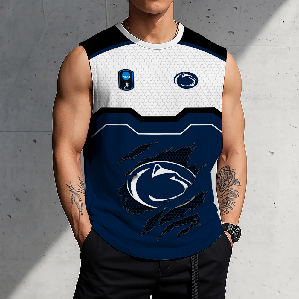 LIMITED EDITION - NEW CUSTOMIZED NCAA CFH05 PNL PENN STATE NITTANY LIONS MEN'S GYM SHIRT