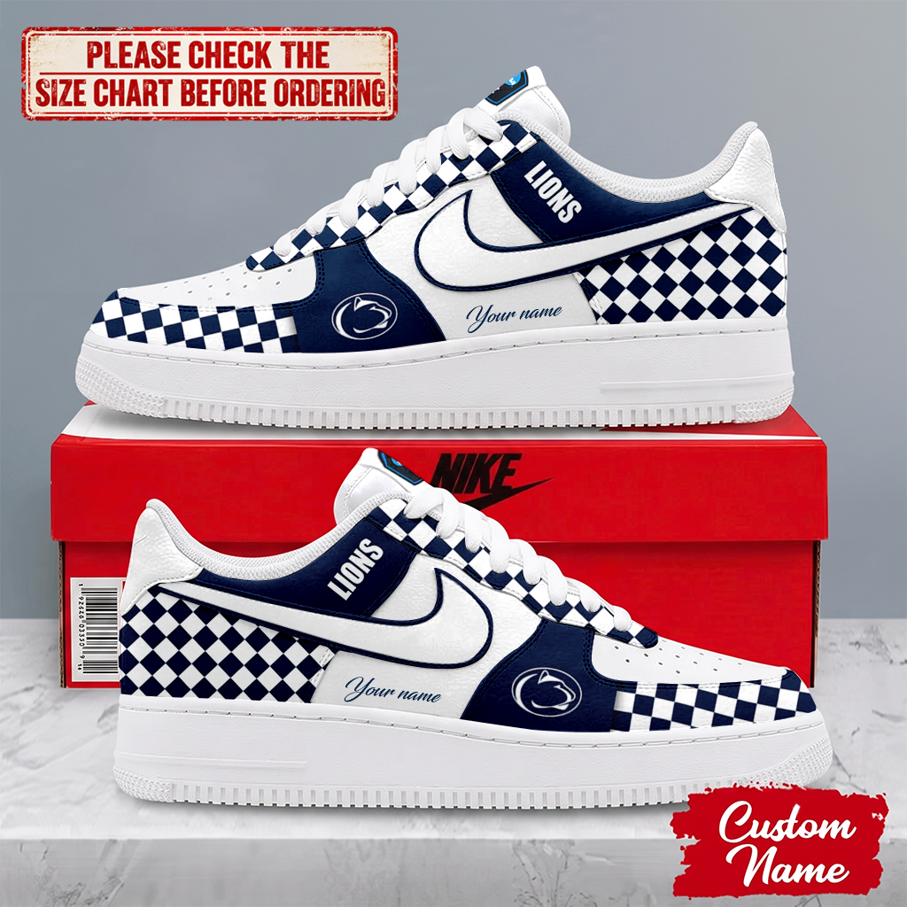 SPECIAL EDITION - NEW CUSTOMIZED NCAA CFH05 PNL PENN STATE NITTANY LIONS AF1 SHOES
