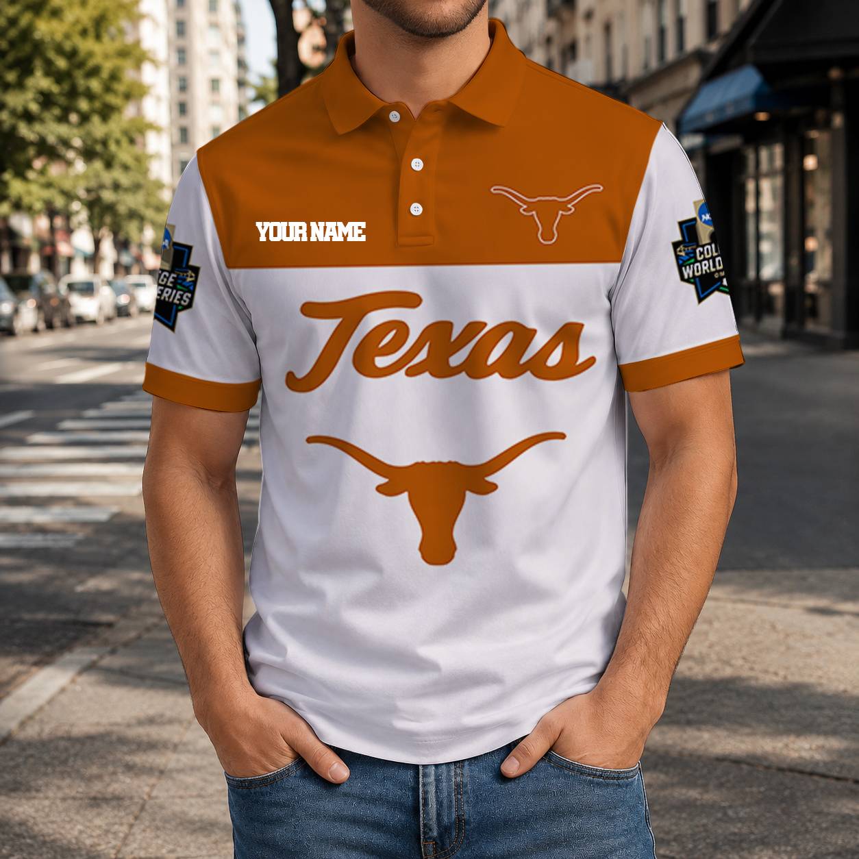 VIRAL EDITION - NEW CUSTOMIZED NCAA CWS05 TXL TEXAS LONGHORNS T-SHIRT, POLO SHIRT, ZIP POLO SHIRT, SWEATSHIRT, HOODIE & ZIP HOODIE
