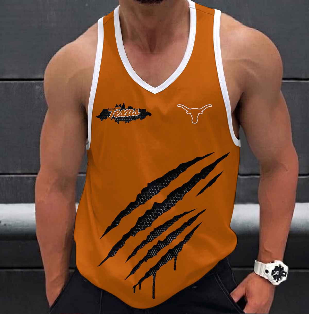 SPECIAL EDITION - NEW CUSTOMIZED NCAA CWS05 TXL TEXAS LONGHORNS UNISEX TANK TOP