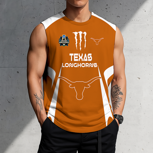 ACTIVE OFFER - NEW CUSTOMIZED | NCAA CWS05 TXL TX LONGHORNS MEN'S GYM SHIRT