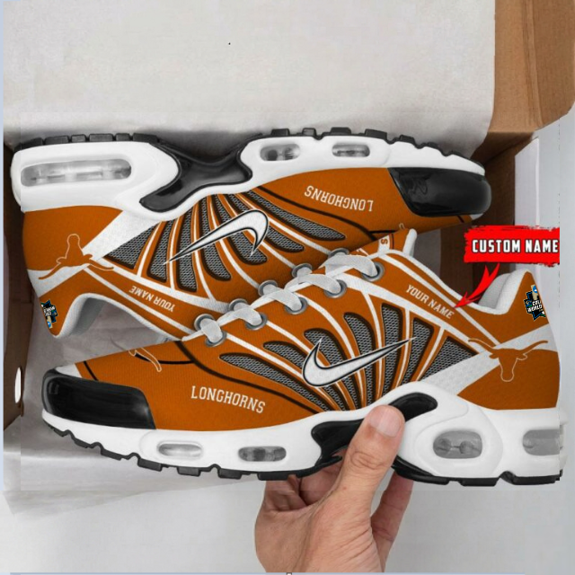 ELITE EDITION - NEW CUSTOMIZED NCAA CWS05 TXL TX LONGHORNS UNISEX AIR MAX PLUS SNEAKERS