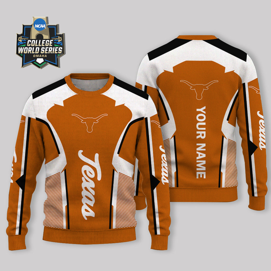 LIMITED EDITION - NEW CUSTOMIZED NCAA CWS05 TXL TEXAS LONGHORNS UGLY SWEATER