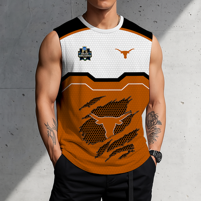 LIMITED EDITION - NEW CUSTOMIZED NCAA CWS05 TXL TEXAS LONGHORNS MEN'S GYM SHIRT