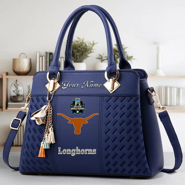 VIRAL EDITON - NEW CUSTOMIZED NCAA CWS05 TXL TX LONGHORNS ZIP HANDBAG MULTICOLOR