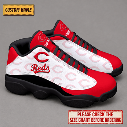 LIMITED EDITION - NEW CUSTOMIZED NFL05 CRS CINCINNATI REDS AIR JORDAN 13 LOW TOP SNEAKER