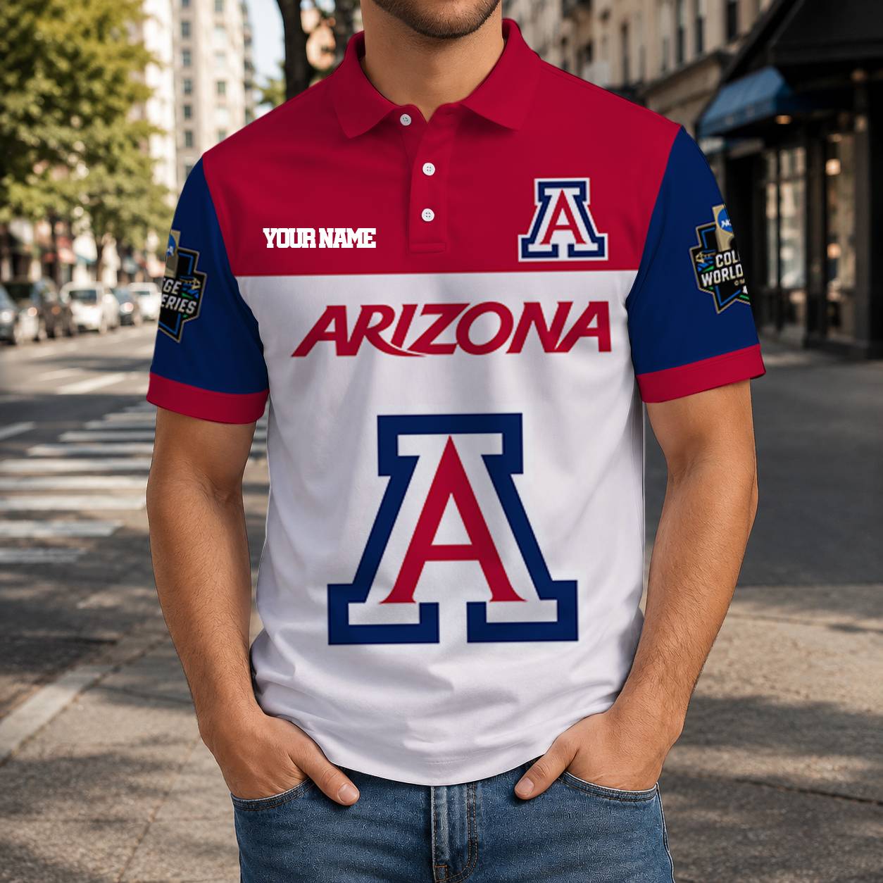 VIRAL EDITION - NEW CUSTOMIZED NCAA CWS06 ARW ARIZONA WILDCATS T-SHIRT, POLO SHIRT, ZIP POLO SHIRT, SWEATSHIRT, HOODIE & ZIP HOODIE