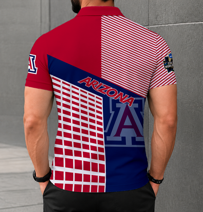 LIMITED EDITION - NEW CUSTOMIZED NCAA CWS06 ARW ARIZONA WILDCATS POLO SHIRT