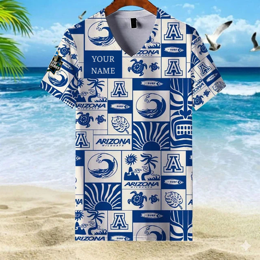 LIMITED EDITION - NEW CUSTOMIZED NCAA CWS06 ARW AR WILCATS V-NECK FEMALE SHIRT