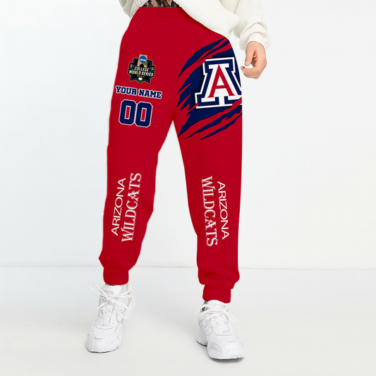 LIMITED DROP - NEW CUSTOMIZED | NCAA CWS06 ARW AR WILCATS UNISEX LONG PANTS