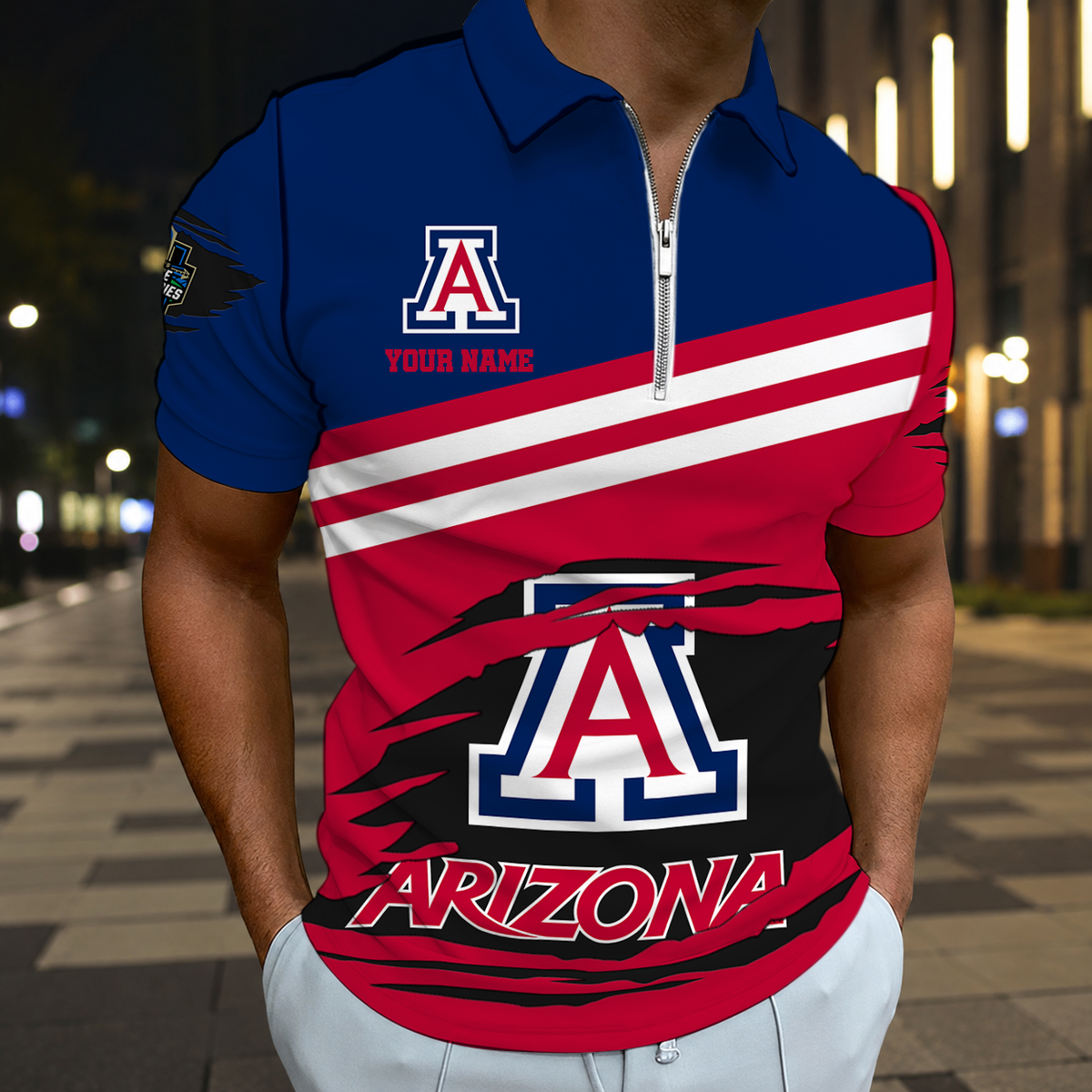 SPECIAL EDITION - NEW CUSTOMIZED NCAA CWS06 ARW ARIZONA WILDCATS T-SHIRT, POLO SHIRT, ZIP POLO SHIRT, SWEATSHIRT, HOODIE & ZIP HOODIE