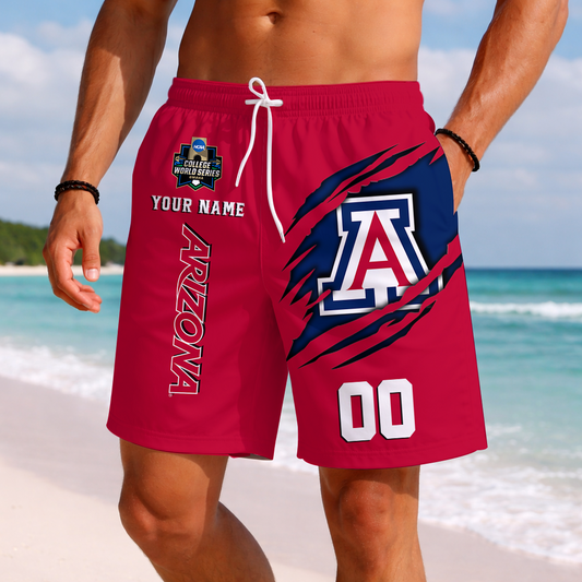 LIMITED DROP - NEW CUSTOMIZED | NCAA CWS06 ARW AR WILCATS SHORT PANTS