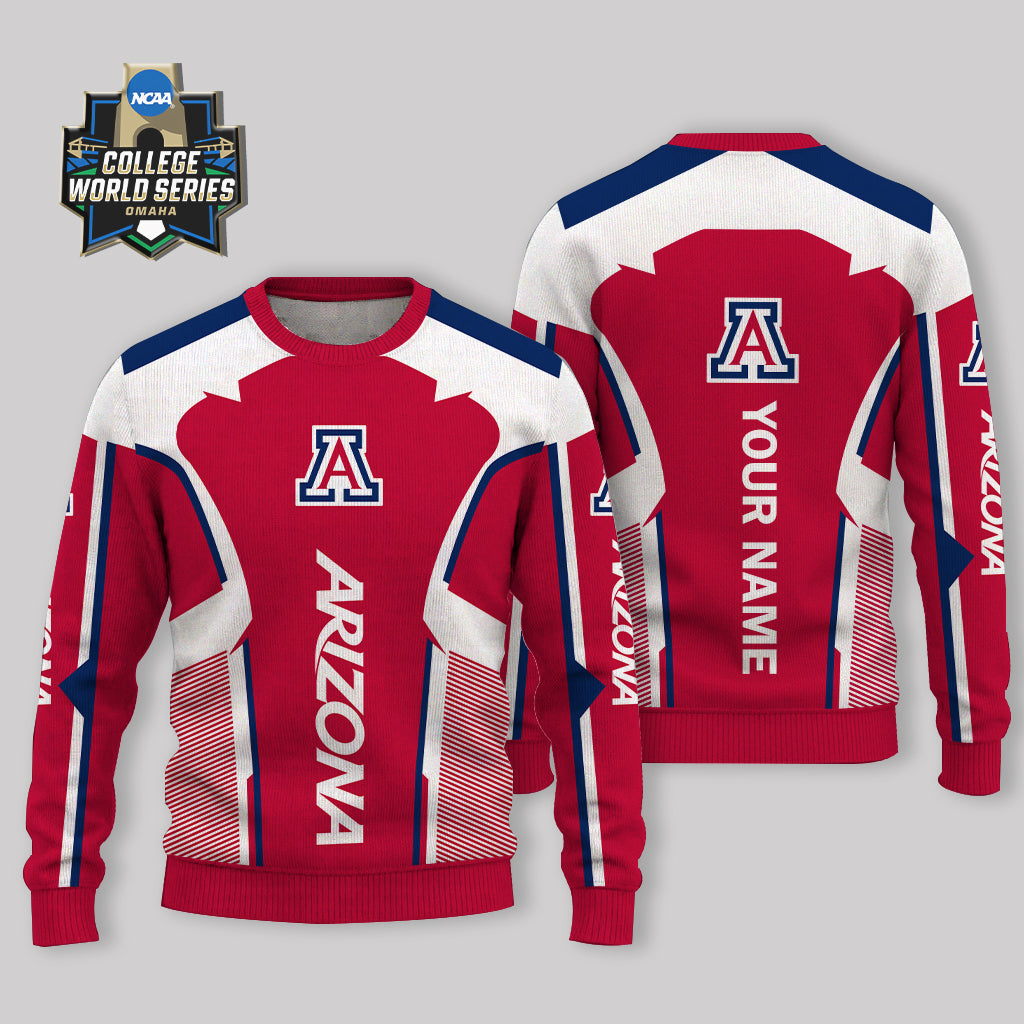 LIMITED EDITION - NEW CUSTOMIZED NCAA CWS06 ARW ARIZONA WILDCATS UGLY SWEATER
