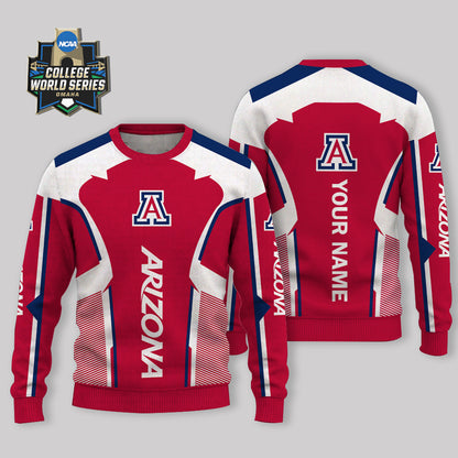 LIMITED EDITION - NEW CUSTOMIZED NCAA CWS06 ARW ARIZONA WILDCATS UGLY SWEATER