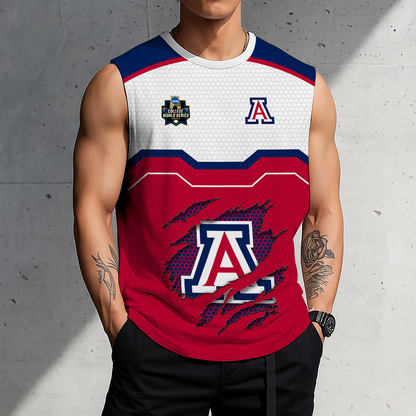 LIMITED EDITION - NEW CUSTOMIZED NCAA CWS06 ARW ARIZONA WILDCATS MEN'S GYM SHIRT