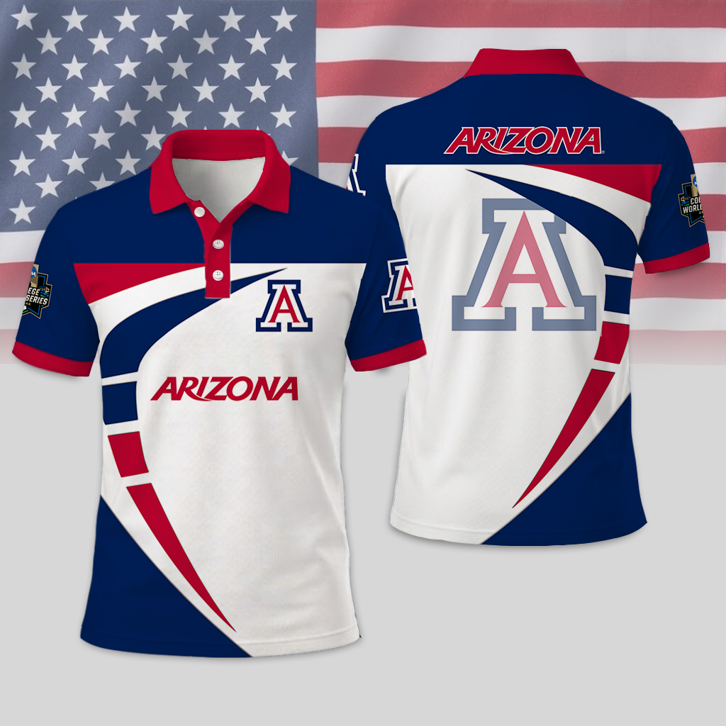 SPECIAL EDITION - NEW CUSTOMIZED NCAA CWS06 ARW ARIZONA WILDCATS T-SHIRT, POLO SHIRT, ZIP POLO SHIRT, SWEATSHIRT, HOODIE & ZIP HOODIE