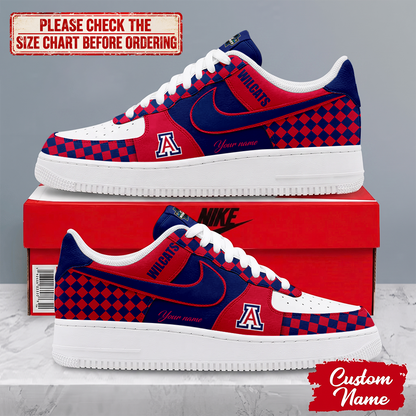 SPECIAL EDITION - NEW CUSTOMIZED NCAA CWS06 ARW ARIZONA WILDCATS AF1 SHOES