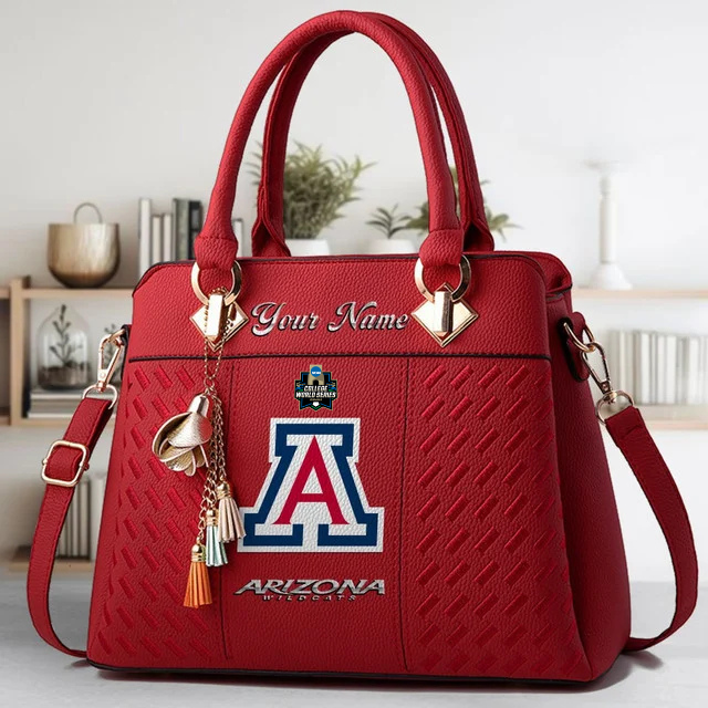VIRAL EDITON - NEW CUSTOMIZED NCAA CWS06 ARW AR WILCATS ZIP HANDBAG MULTICOLOR