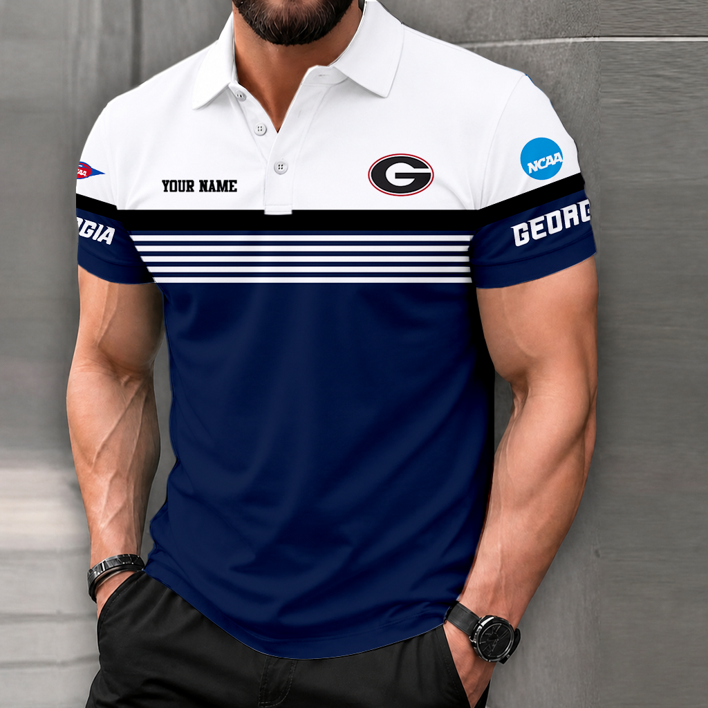 LIMITED EDITION - NEW CUSTOMIZED NCAA FBS06 GEB GEORGIA BULLDOGS POLO SHIRT